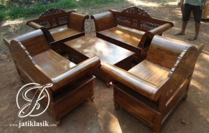 Kursi Tamu Madura Ukir Melati