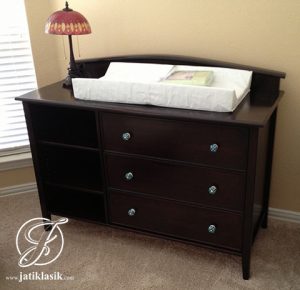 Baby Tafel Jati Minimalis Espresso Modern