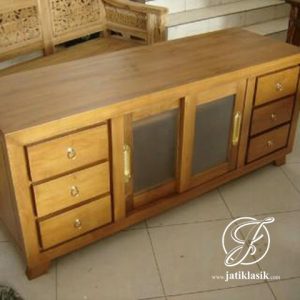 Bufet TV Minimalis Jati Mewah