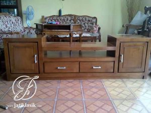 Bufet TV Minimalis Jati Oregon Modern