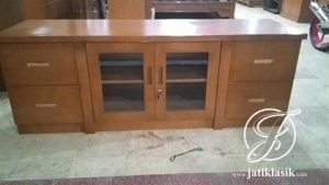 Bufet TV Minimalis Modern Kayu Jati