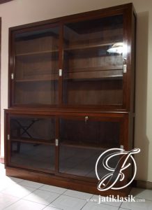 Lemari Buku Minimalis Pintu Sliding