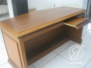 Meja Komputer Jati Minimalis