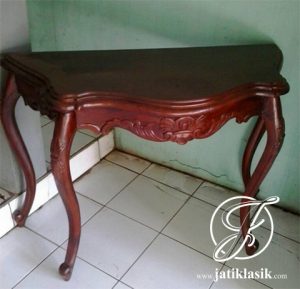 Meja Konsul Jati Ukir Racoco