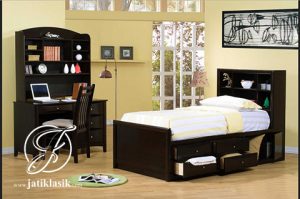 Set Tempat Tidur Anak Jati Minimalis Modern