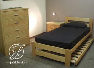 Set Tempat Tidur Anak Minimalis Sorong Laci