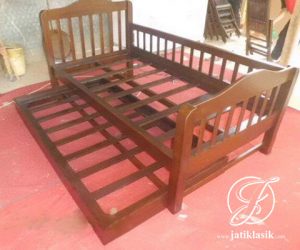Tempat Tidur Anak Jati Sorong Pagar