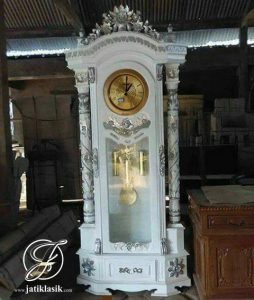 Jam Hias Jati Mawar Duco