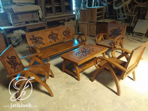 Kursi Tamu Minimalis Sedan Jati Ukir