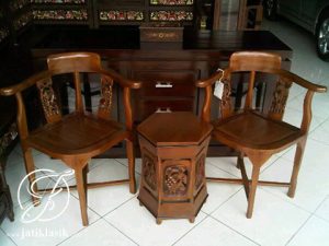 Kursi Teras Anggur Kayu Jati