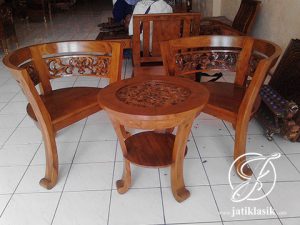 Kursi Teras Cantik Jati Ukir