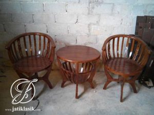 Kursi Teras Mangkok Kayu Jati