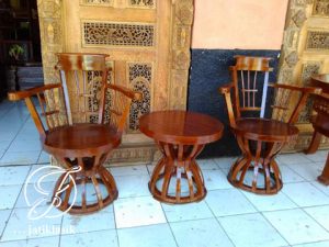 Kursi Teras Mangkok Keranjang Jati