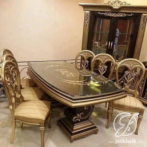 Set Meja Makan Mewah Jati Livia