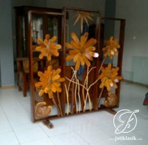 Sketsel Bunga Matahari Kayu Jati