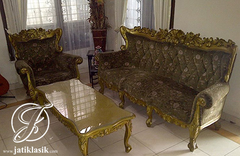 Kursi Tamu Sofa Royal Jati Ukir