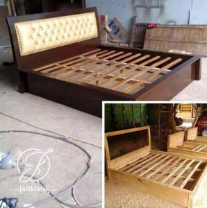 Tempat Tidur Minimalis Jati Jok Jepara