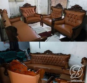 Kursi Tamu Jati Ukir Romawi Kangkung