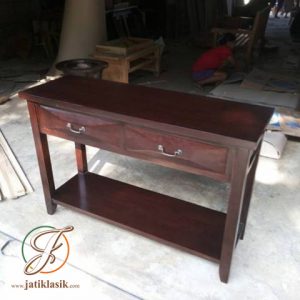 Meja Konsol Jati Minimalis Model Biasa