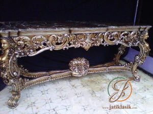 Meja Konsol Jati Ukir Madona Klasik