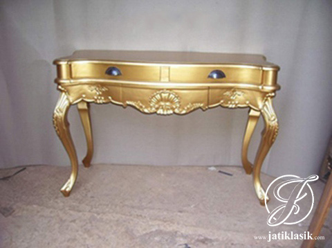 Meja Konsol Jati Ukir Mahkota