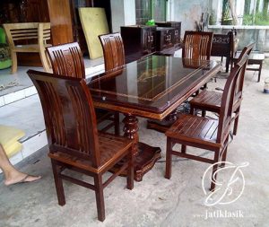 Set Meja Makan Minimalis Jati Modern