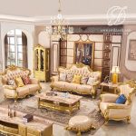 Sofa Tamu Jati Ukir Jepara Gold Adelina