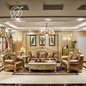 Sofa Tamu Ukir Jepara Mewah Gold Valentin