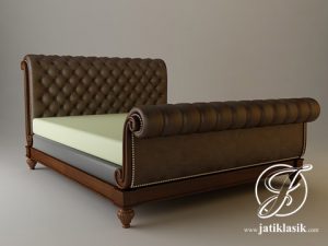 Tempat Tidur Jati Bagong Ukir Modern