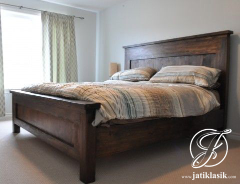 Tempat Tidur Modern Jati Minimalis
