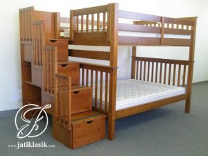 Tempat Tidur Tingkat Jati Minimalis Modern