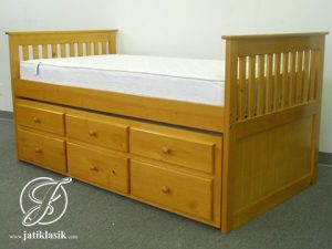 Dipan Anak Jati Minimalis 3 Laci Sorong