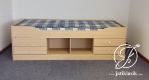 Dipan Anak Minimalis Laci Kayu Jati