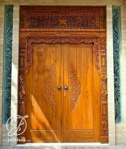 Pintu Gebyok Jati Ukir Minimalis