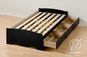 Ranjang Anak Jati Minimalis Sorong Laci