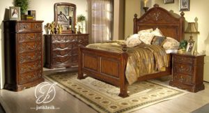 Set Kamar Mewah Jati Ukir Cempaka