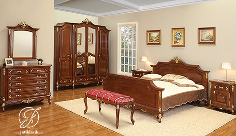 Set Kamar Tidur Jati Royal Classic