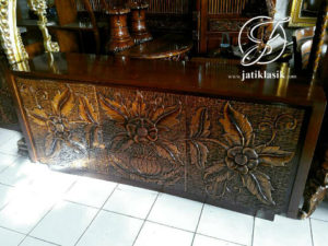 Bufet Jati Mewah Ukir Mawar