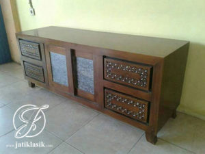 Bufet TV Minimalis Pintu Sliding