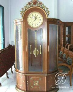 Lemari Jam Hias Jati Jepara
