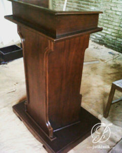 Mimbar Minimalis Jati Simpel Mewah