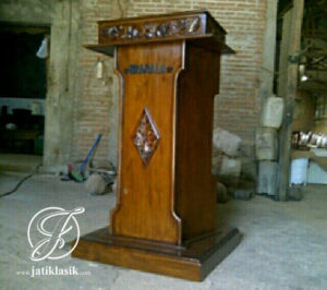 Mimbar Minimalis Jati Ukir Jepara