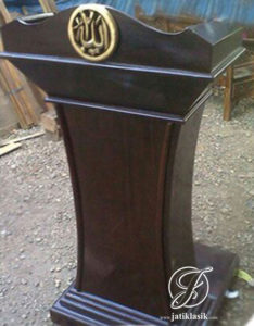 Mimbar Minimalis Kayu Jati