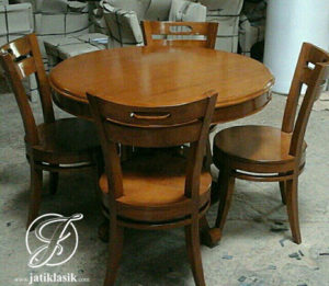 Set Meja Makan Minimalis Bulat