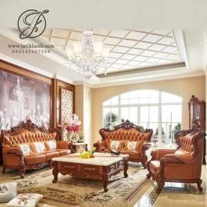 Sofa Tamu Jati Ukir Jepara Mewah Regina