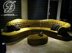 Sofa Tamu L Arabic Jati Minimalis