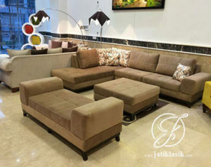Sofa Tamu L Cordoba Kayu Jati