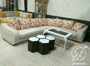Sofa Tamu L Godiva Kayu Jati