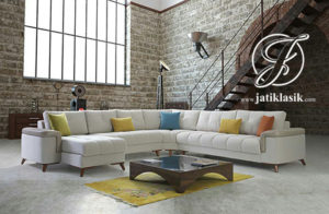 Sofa Tamu L Minimalis Napoly Duco