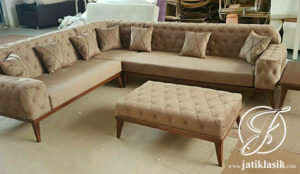 Sofa Tamu L Xenia Kayu Jati